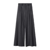 【年终福利/不退换】P798N夕又米 裤身开褶半松紧腰四面弹面料灰色西装阔腿休闲裤女秋 商品缩略图4