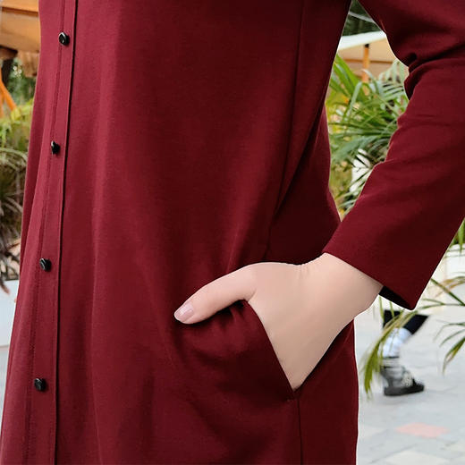 SAINT L’UCK/圣媛女装立领秋冬中长款连衣裙SA319L07 商品图3