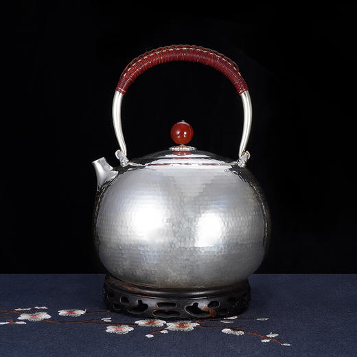 子佩集S999银【如意令】嵌金提梁壶小茶壶公道杯摆件茶杯摆件茶具套装【ZJ007】【ZJ005】【ZJ006】【ZJ012】2311 商品图3