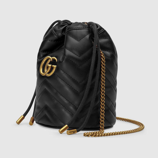 【二】GUCCI 古驰 女士 GG Marmont系列 迷你水桶包 黑色 575163 DTDRT 1000 商品图1