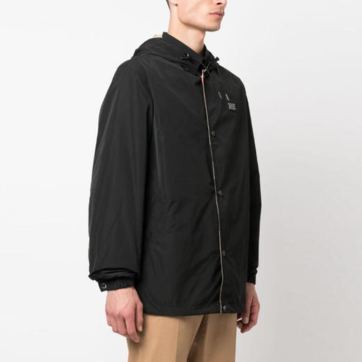 BURBERRY 巴宝莉 男士徽标连帽夹克外套 黑色 8044040 A1189 商品图1