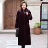 FW 2612妈妈水貂绒大衣过膝外套仿皮草加厚时尚外套 商品缩略图0