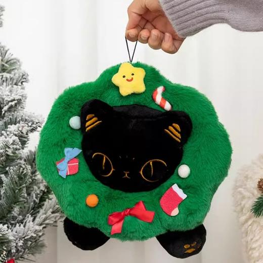 【2024圣诞限定】大英博物馆圣诞系列 盖亚·安德森猫和她的朋友们 圣诞花环毛绒挂件 商品图2