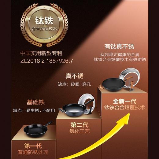 苏泊尔（SUPOR）炒锅 铁锅有钛真不锈燃气煤气平底炒菜锅家用无涂层少油烟 【超市旗舰款】30cm 钢化玻璃盖 HC30A3 商品图3