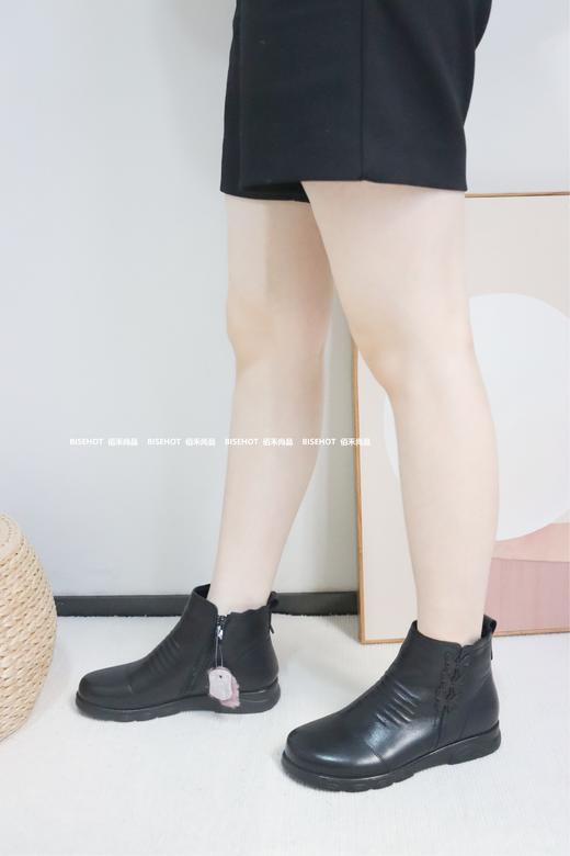 新品女士羊羔毛厚绒牛皮婆婆鞋963B35569（W） 商品图3