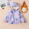 【欧美女童风衣新款，百搭冲锋衣外套】秋冬爱莎夹克加绒装连帽，儿童艾莎短款冲锋衣外套，内部加绒装饰提供额外的保护层，有效阻挡寒冷空气的侵入-QQ 商品缩略图5