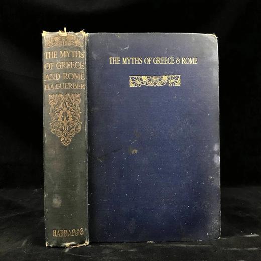 1912年 希腊与罗马神话 64幅插图 漆布精装大32开 商品图0