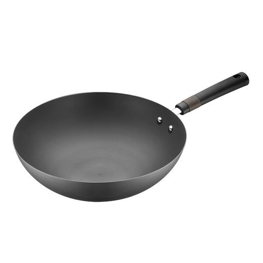 苏泊尔（SUPOR）炒锅 铁锅有钛真不锈燃气煤气平底炒菜锅家用无涂层少油烟 【超市旗舰款】30cm 钢化玻璃盖 HC30A3 商品图6