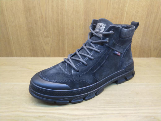 冬款11462701牛皮加绒厚底增高时尚马丁靴男棉鞋短靴 商品图5