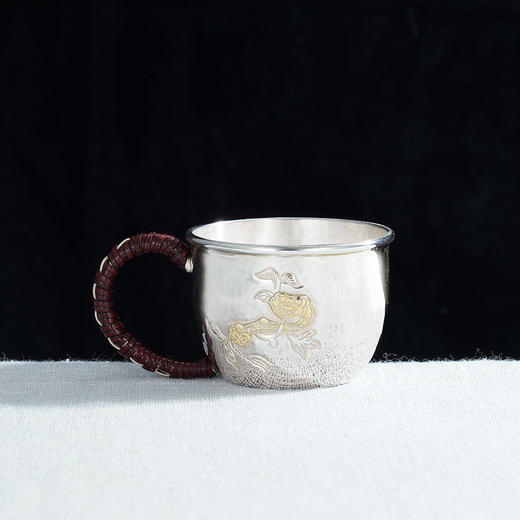 子佩集S999银【如意令】嵌金提梁壶小茶壶公道杯摆件茶杯摆件茶具套装【ZJ007】【ZJ005】【ZJ006】【ZJ012】2311 商品图14