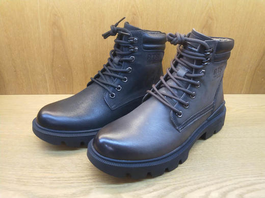 豪行真皮马丁靴11362301时尚系带男士鞋休闲单靴 商品图3