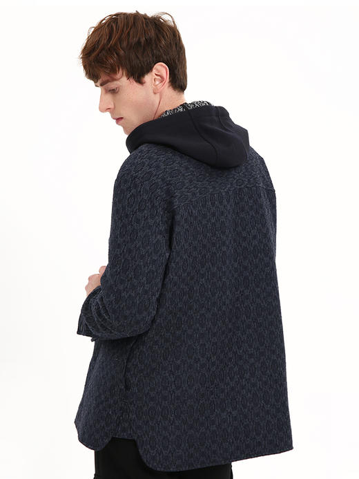 callisto藏青羊毛混纺羽绒夹克 FSFED050C 商品图2