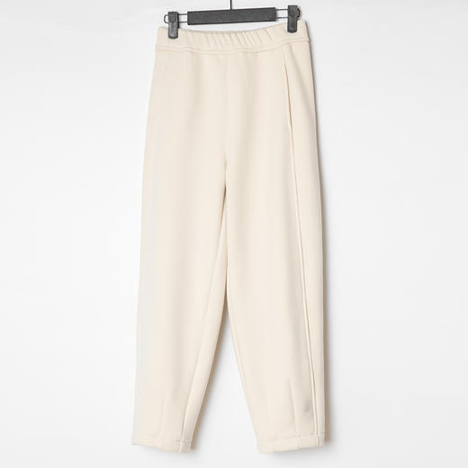 斜纹加绒软毛绒感锥形裤女 商品图5