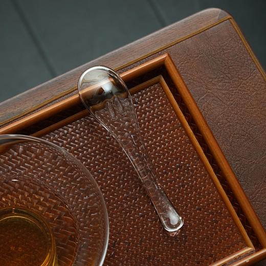 吉橙/大号碗/配大号勺 玻璃茶碗冷泡茶具绿茶专用分茶勺碗泡套装茶艺透明泡茶燕窝 商品图5