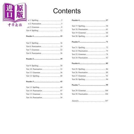 【中商原版】新的11+ GL 10分钟测试 英语拼写标点和语法9-10岁含在线版New 11+ GL 10-Minute Tests English Spelling Punctu 商品图1