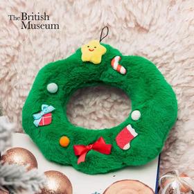 【2024圣诞限定】大英博物馆圣诞系列 盖亚·安德森猫和她的朋友们 圣诞花环毛绒挂件