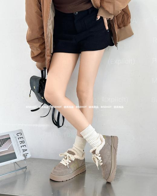新品女士磨砂牛皮加绒厚底雪地靴938B35550（W） 商品图2