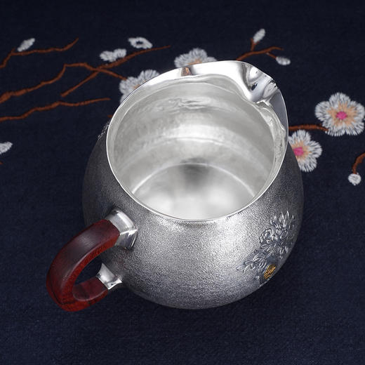 子佩集S999银【如意牡丹】提梁壶小茶壶公道杯摆件茶具套装【ZZ001】【ZZ002】【ZZ003】原创作品2311 商品图13