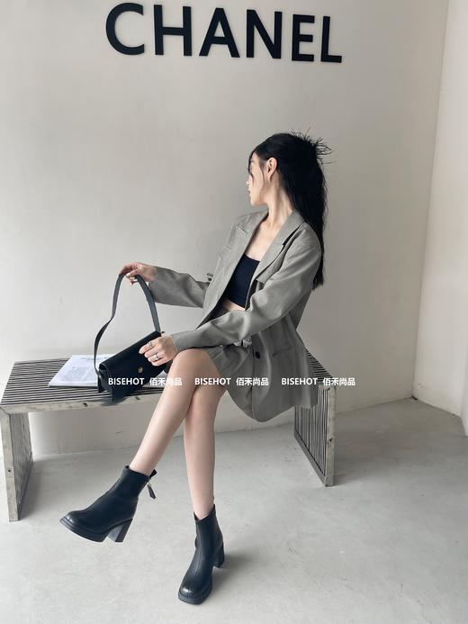 新品女士加绒粗跟防水台矮靴962B35526（W） 商品图6