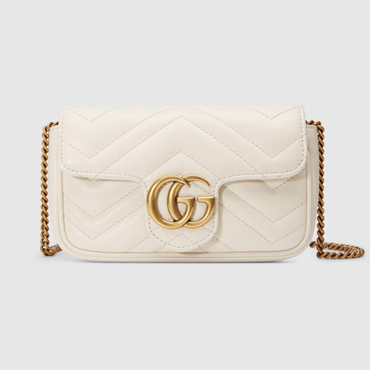 【三】GUCCI 古驰 女士 GG Marmont系列 超迷你单肩包 白色 476433 DTDCT 9022 商品图0