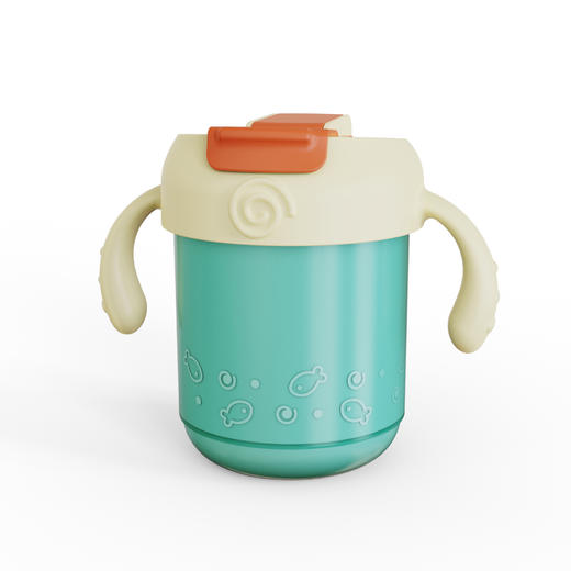 【一杯多用 双盖牛奶杯】贝比不锈钢儿童牛奶刻度杯 双层水杯 316内胆坚韧耐摔 全身可拆卸式 清洁无死角 商品图3