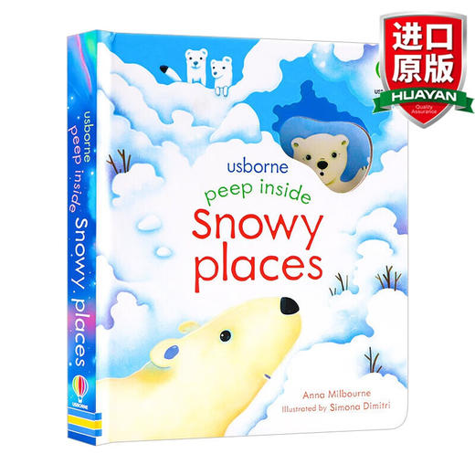 英文原版绘本 雪地 Peep Inside Snowy Places 偷偷看里面系列 儿童启蒙纸板机关翻翻书 全英文版 商品图0