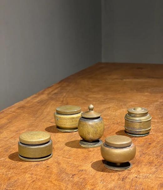 青铜钢笔墨水罐五件，顺丰包邮 商品图2