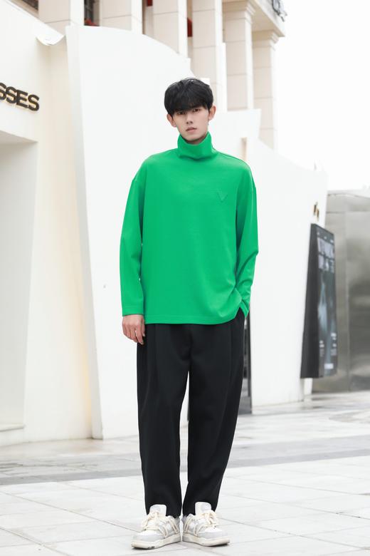 S34241157百搭纯色高领长袖T恤 商品图2