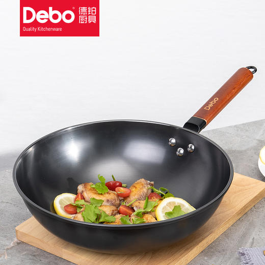 Debo德铂彼特物理不粘精铁炒锅无涂层 商品图3