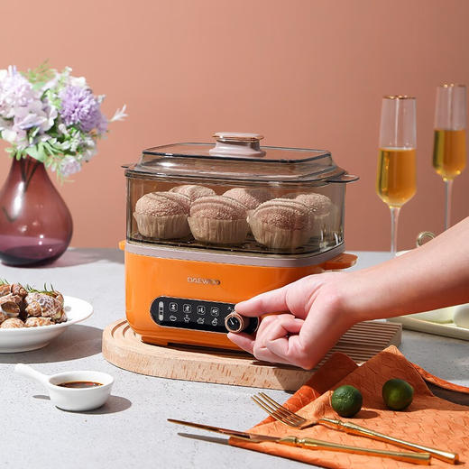 大宇（DAEWOO）电煮锅家用宿舍1.8L蒸煮锅多功能料理锅DYKG-S152 商品图1