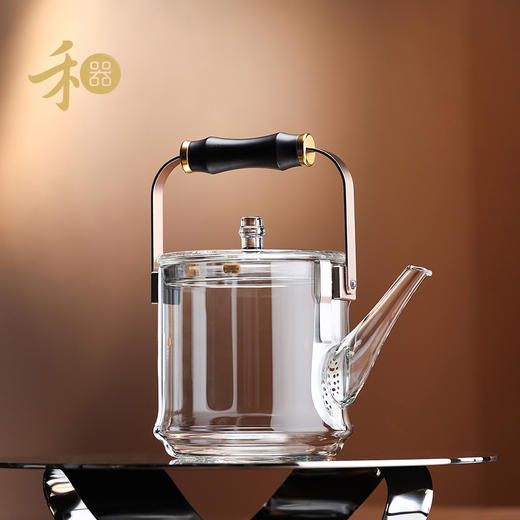禾器木作·君若壶（滤片款） 煮茶壶高硼硅烧水壶 玻璃煮茶壶高端茶壶 商品图4