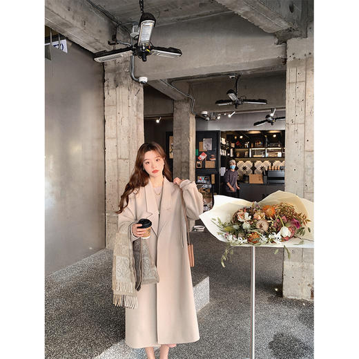 金蘑菇菇 黑标羊绒 纽约大衣 / 经典永存   松弛感羊绒大衣呢外套 商品图5