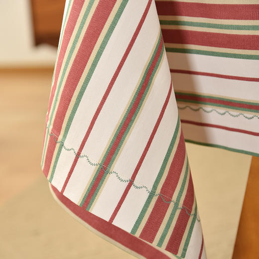 节日条纹系列桌布客厅电视柜布艺餐桌布 商品图3