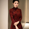TQX39505秋冬2023新款复古连衣裙女高档妈妈装改良旗袍中国风日常穿中长款 商品缩略图3
