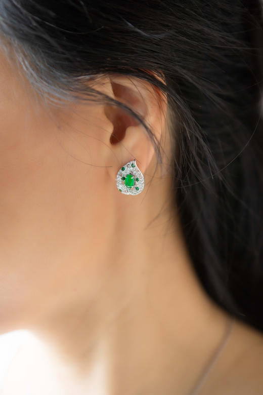 【掌上明珠】甜美红掌满绿耳钉    EZ12211081 商品图6