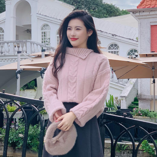 【百图lulu定制】【初恋毛衣】软糯 粗针 立体绞花 毛衣 商品图4