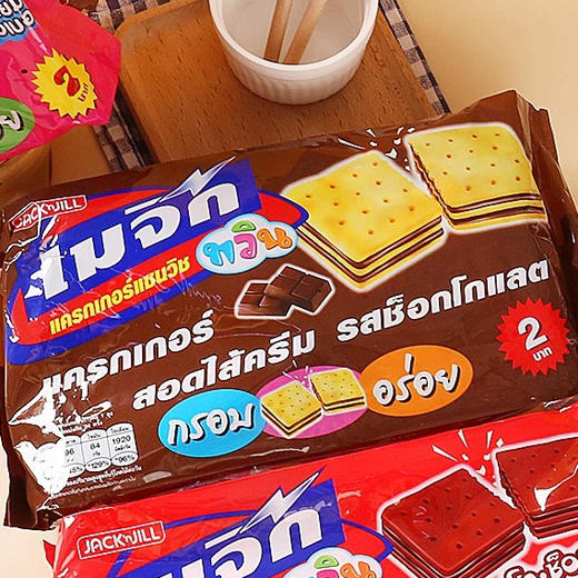 泰国珍珍夹心苏打饼巧克力味360g 商品图0
