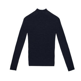 100%黑色打底绵羊毛衫