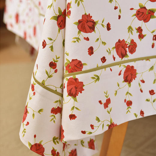 玫瑰之约桌布客厅电视柜布艺餐桌布 商品图3