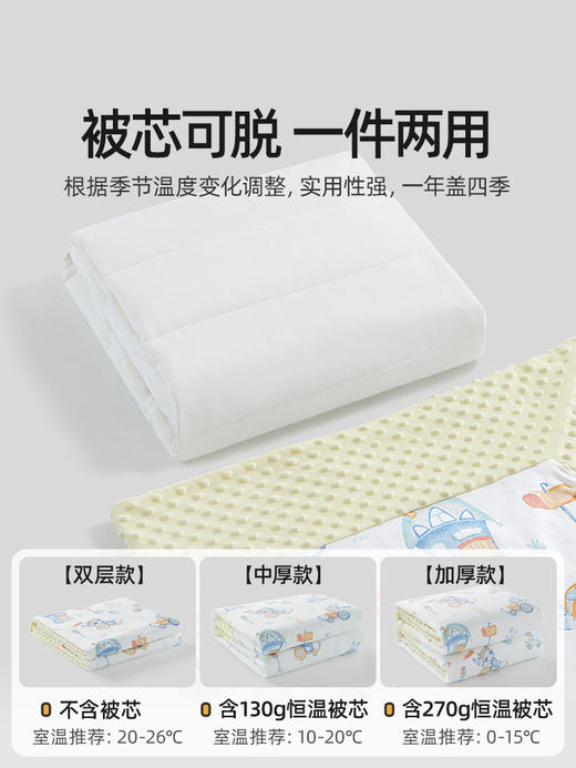 贝肽斯豆豆毯婴儿盖毯恒温加厚秋冬安抚豆豆被儿童被子幼儿园四季 商品图4