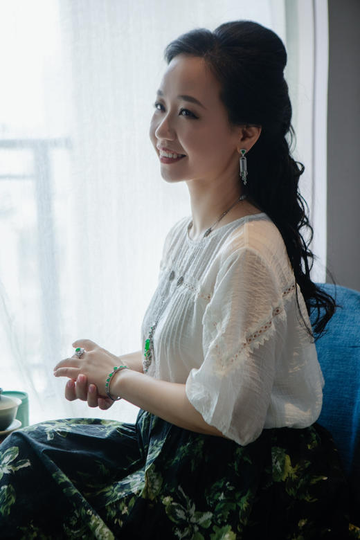 【晴空】白翡绿翠耳坠   EZ12212158 商品图7