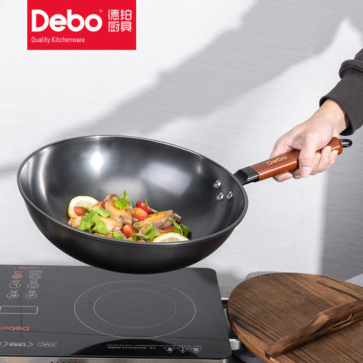 Debo德铂彼特物理不粘精铁炒锅无涂层 商品图4