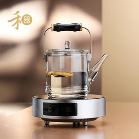 禾器木作·君若壶（滤片款） 煮茶壶高硼硅烧水壶 玻璃煮茶壶高端茶壶