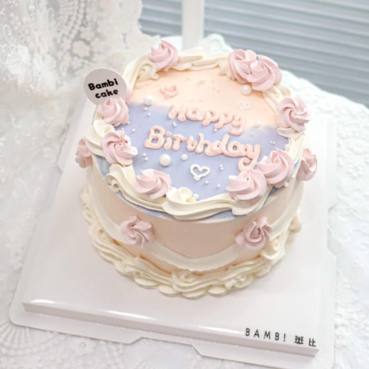 粉紫裱花丨蛋糕 商品图0