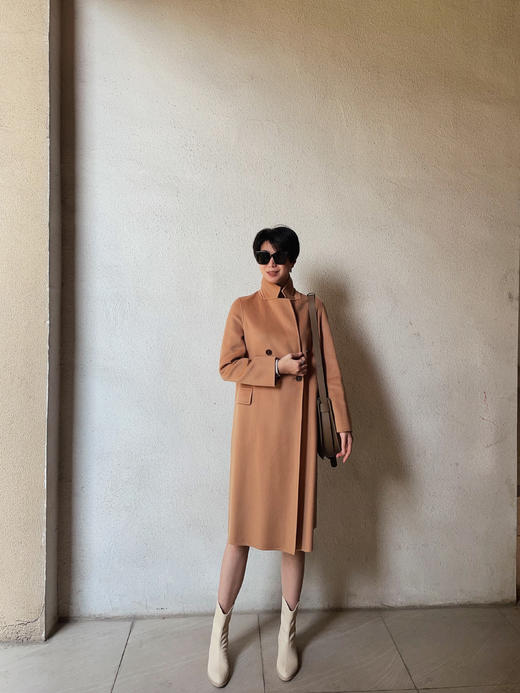 新款 羊绒大衣 20%羊绒 WT1XC5327颈袖添香 商品图2