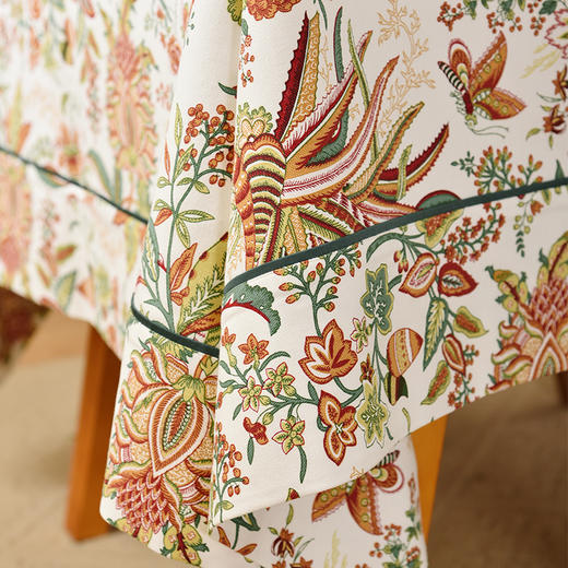 花与蝴蝶桌布客厅电视柜布艺餐桌布 商品图3