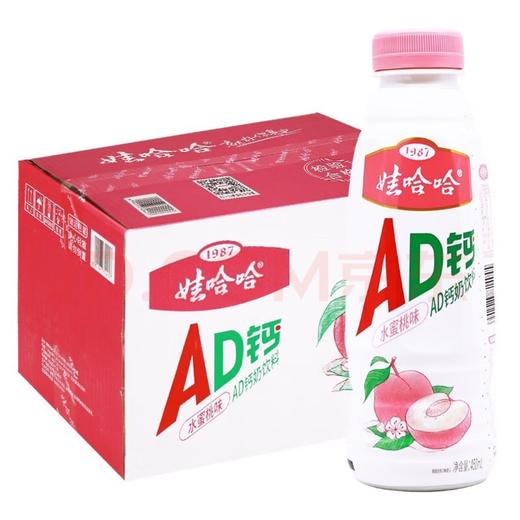 娃哈哈AD钙水蜜桃味450ml*15瓶 商品图0