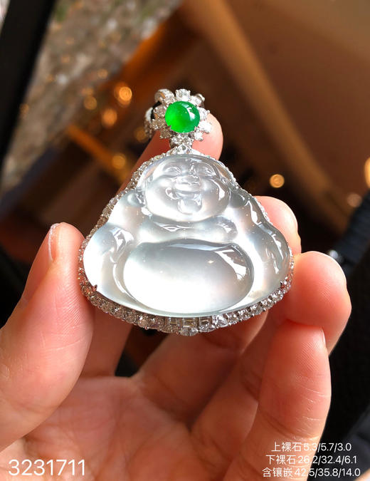 玻璃种木那佛公吊坠【3231711】具体价格微信咨询 商品图0