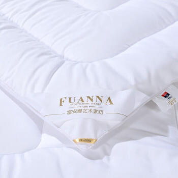 富安娜 舒暖七孔抗菌 纤维被 二合一子母被四季被 9斤 230*229cm 白色 商品图1