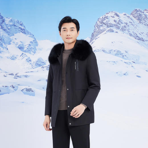 半身缘男装 冬季简约休闲保暖羽绒尼克服244312M05212613 商品图3